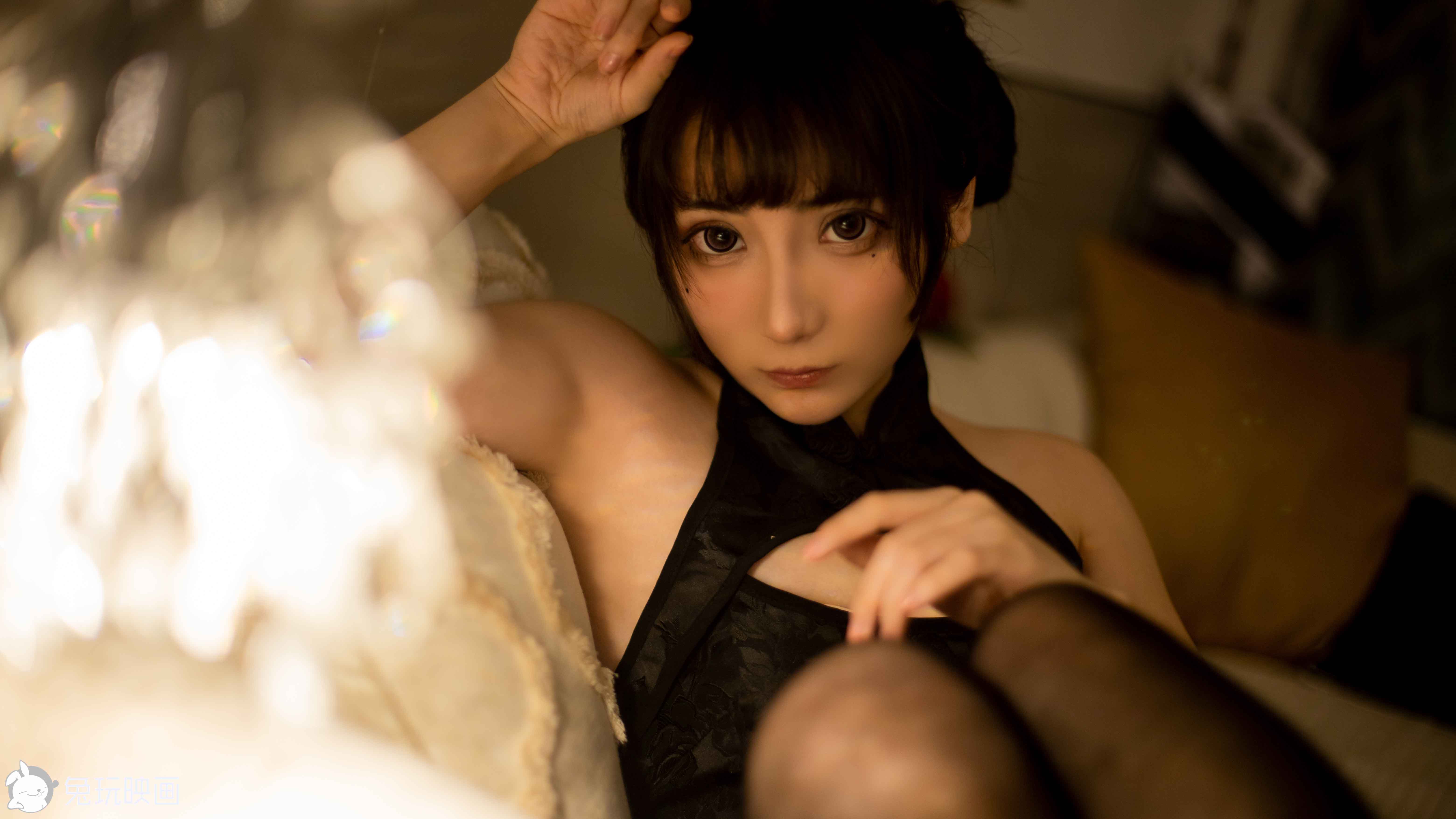 [兔玩映画]C44.005透明女仆和黑色旗袍插图1